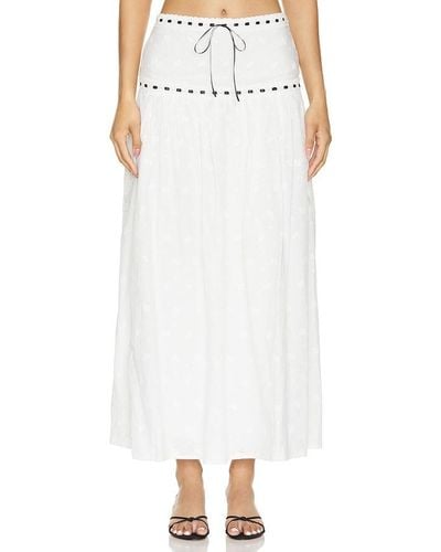 MAJORELLE Carmen Maxi Skirt - White