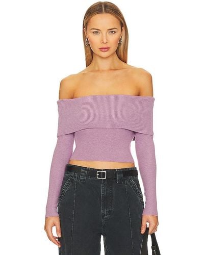 Line & Dot Heart Struck Sweater - Purple