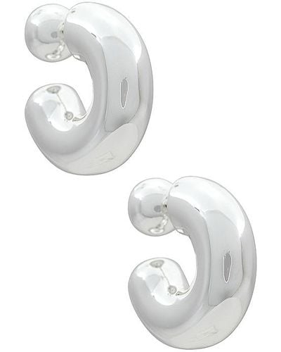 Jenny Bird Tome Large Hoops - White