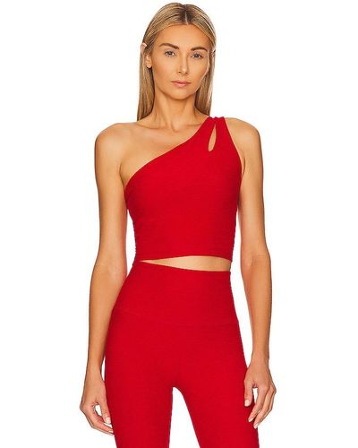 Beyond Yoga Spacedye Lost Your Mind Cropped Tank - Red