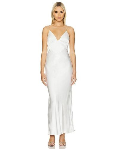Bardot Capri Diamonte Slip Dress - White