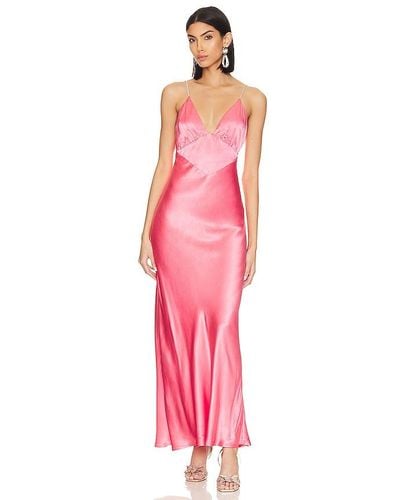 Bardot Capri Diamonte Slip Dress - Pink