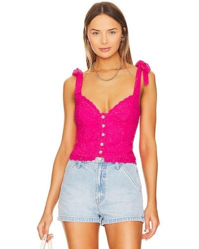 MAJORELLE Angie Bustier Top - Pink