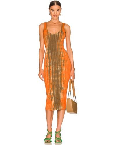 Cotton Citizen Verona Midi Dress - Orange