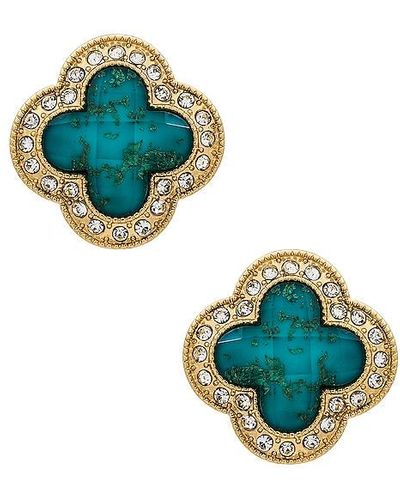 8 Other Reasons Clover Stud Earring - Blue