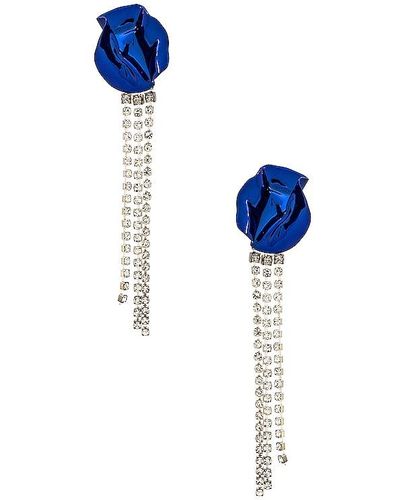 Sterling King Georgia Crystal Earrings - Blue