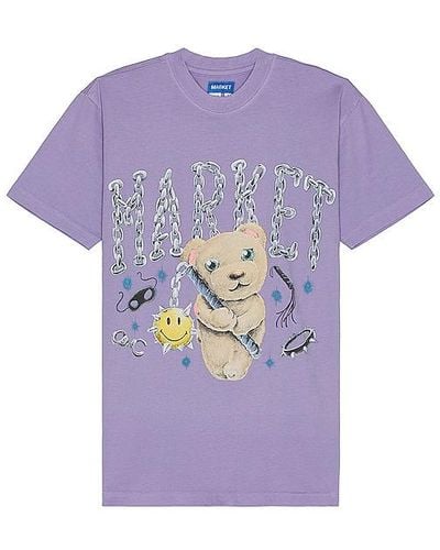 Market Smiley soft core bear t-shirt - Morado