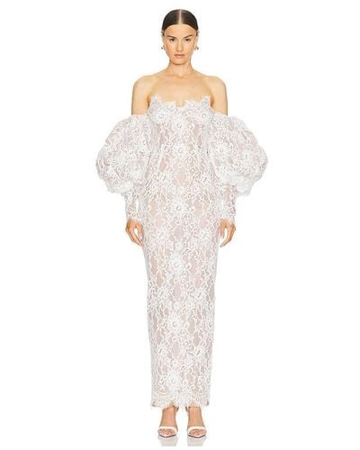Bronx and Banco Colette Blanc Off The Shoulder Gown - White