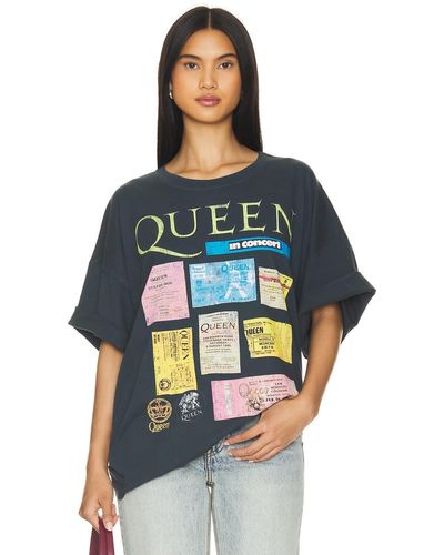 Daydreamer Queen Ticket Collage Tシャツ - ブルー