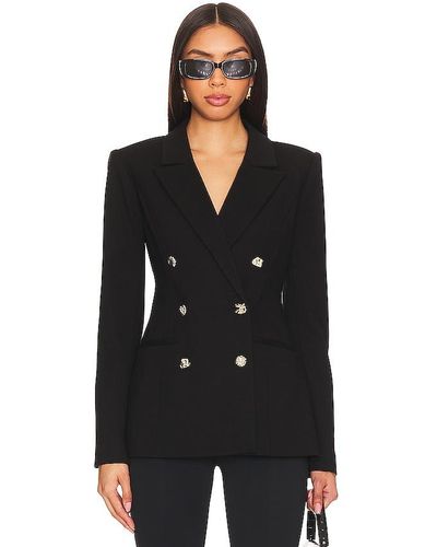 GOOD AMERICAN Double Breasted Blazer - Black