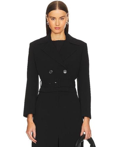 Theory Cropped Trench - Black