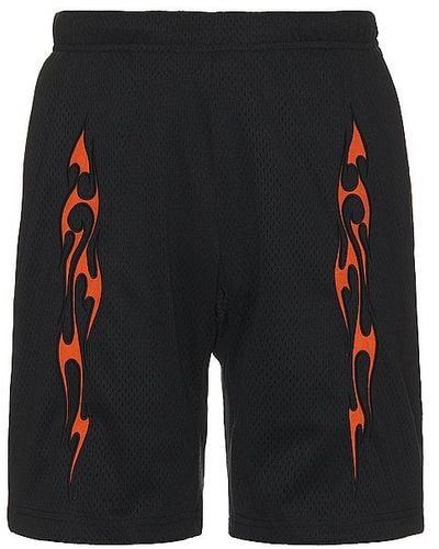 Pleasures Flame mesh shorts - Negro
