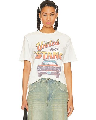 Junk Food United We Stang Tee - White