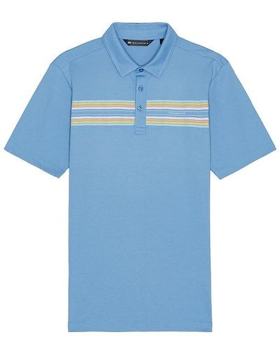 Travis Mathew Coral Beds Polo Shirt - Blue