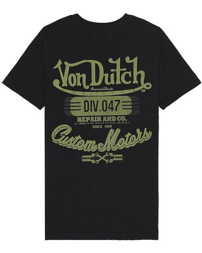 Von Dutch Custom Motors Graphic Tee - ブラック