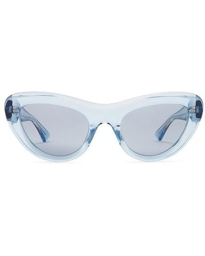 Bottega Veneta Curvy Cat Eye Sunglasses - Blue