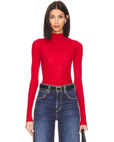 House of Harlow 1960 X revolve lane sheer top - Rojo