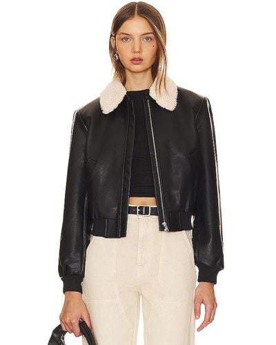 Astr Trudy Faux Leather Jacket - Black