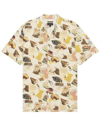 Brixton Bunker Reserve Short Sleeve Camp Collar Shirt - Multicolour