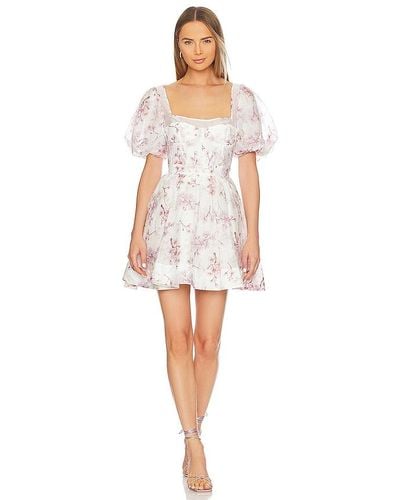 Bardot Gracious Floral Mini Dress - White