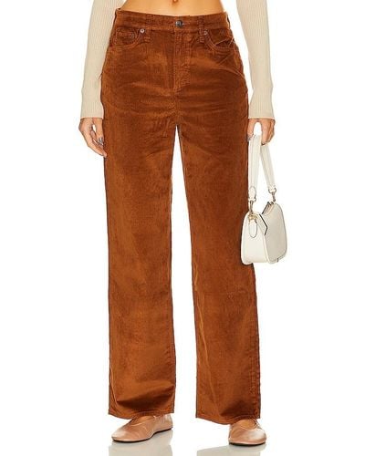 Rag & Bone PANTALON EN VELOURS LOGAN - Marron