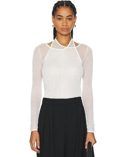 St. Agni Loop Top in White. Size M, S, XS. - Blanc