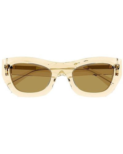 Bottega Veneta Edgy Cat Eye Sunglasses - イエロー