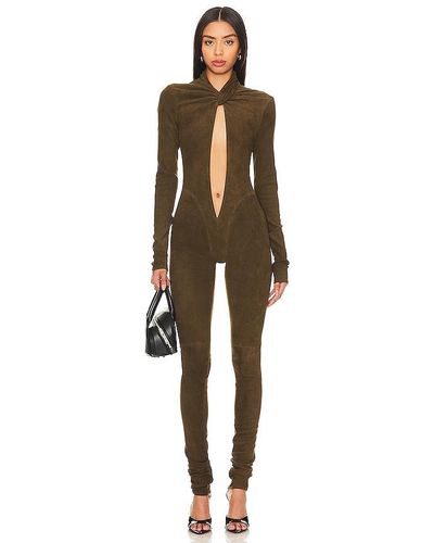 LAQUAN SMITH Front Keyhole Jumpsuit - Natural