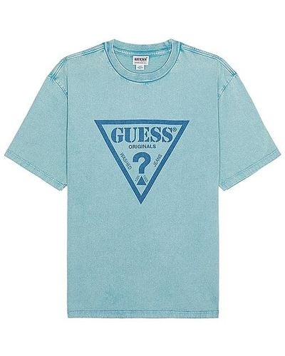 Guess Vintage Triangle Tee - Blue