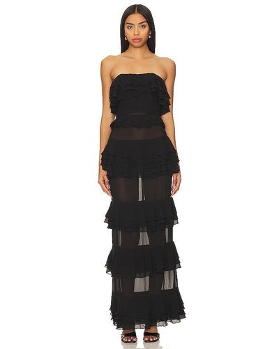 Nbd Lily Ruffle Dress - Black