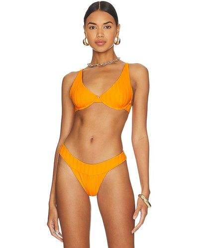 Vitamin A Rossi Halter Underwire Bikini Top - Orange