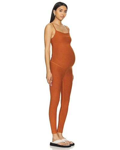 Beyond Yoga Spacedye Uplevel Maternity Jumpsuit - Orange
