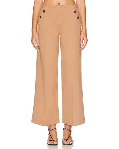 Spanx Ponte Button Front Wide Leg Pant - Natural