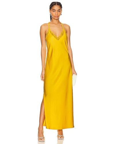 Essentiel Antwerp Feist Lace Trim Dress - Yellow