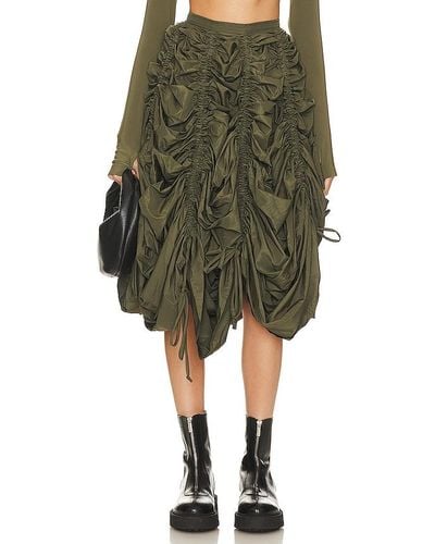 Norma Kamali Parachute Half Full Skirt - Green