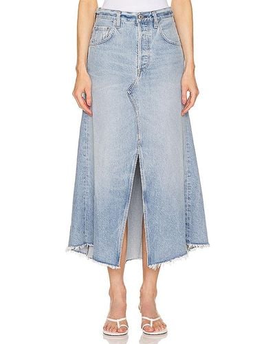 Citizens of Humanity Mina Reworked Skirt - Blue