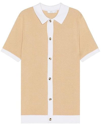Onia Cotton Textured Button Up Shirt Ys2 - White