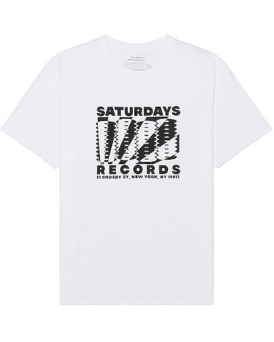 Saturdays NYC Records Tee - White