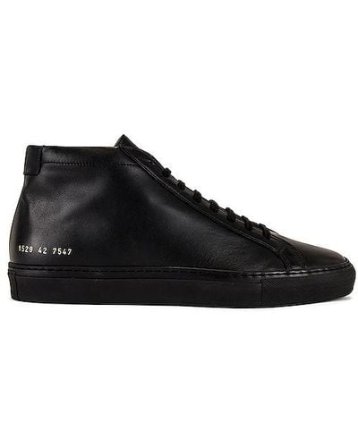 Common Projects Achillles Leather Mid-Top Trainers - Black