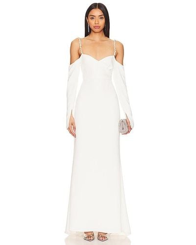 Lovers + Friends Dominique Off The Shoulder Gown - White