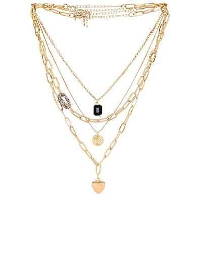 Amber Sceats Layered Pendant Necklace - Metallic