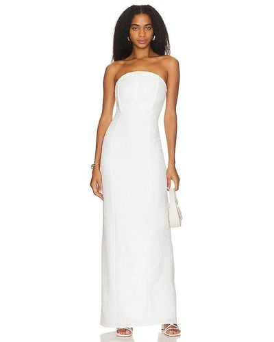 LPA Rita Column Maxi Dress - White
