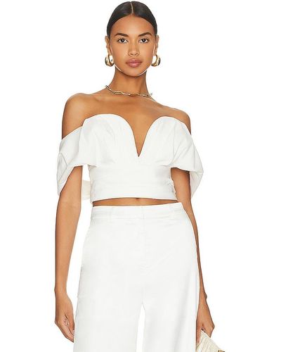 Line & Dot Amor Bustier Top - White