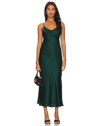 Enza Costa Silk Bias Dress - グリーン
