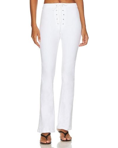 Mother The Lace Up High Waisted Weekend Skimp - White
