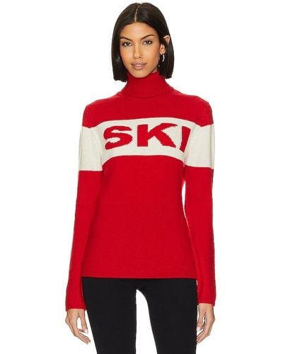 Jumper 1234 Ski Roll Collar Sweater - Red