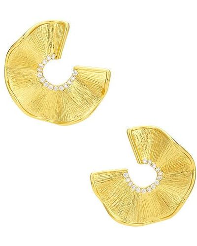 Jackie Mack Festive Waves Earrings - Yellow