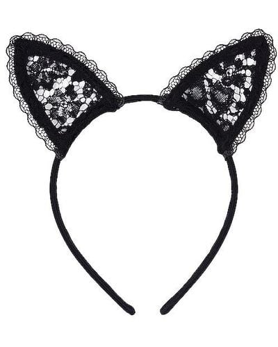 Fleur du Mal Lace Cat Ears - Black