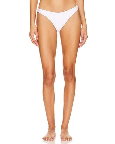 MILLY Cabana Margot Bikini Bottom - White
