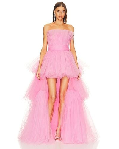 Bronx and Banco Anna Tiered Maxi Gown - Pink
